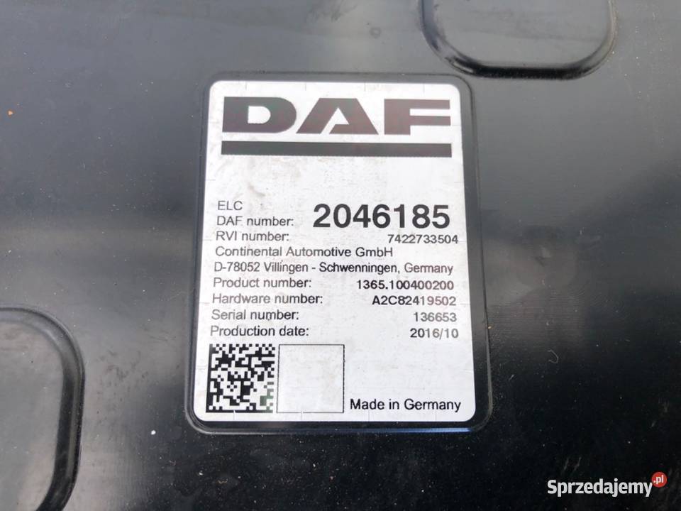 MODUŁ ŚWIATEŁ DAF XF 2046185 STEROWNIK sprzedam