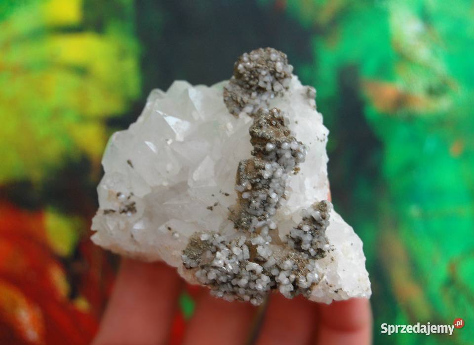Kryształ górski piryt szczotka naturalny Lublin