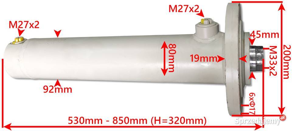 CYLINDER SIŁOWNIK OBROTU Ładowacz Troll Skok 320