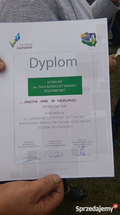 Wieniec Dozynkowy Tradycyjny 2015 zachodniopomorskie Hanki sprzedam