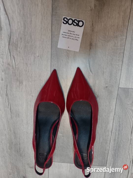 41 ASOS Design Czerwone czółenka z odkrytą piętą małopolskie Kraków