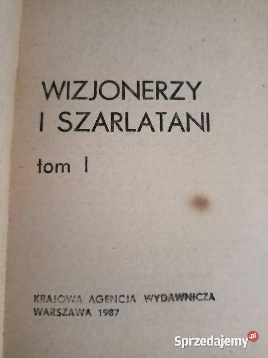 Wizjonerzy i szarlatani książki Warszawa Bródno Rok wydania 1985