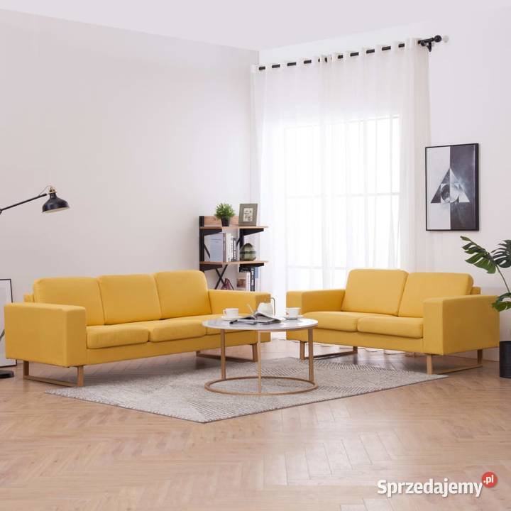 vidaXL Zestaw 2 sof tapicerowanych tkaniną, 276864