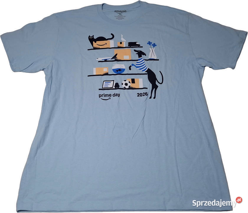 Koszulka krótki rękaw TShirt Amazon XL Prime Day śląskie Czeladź