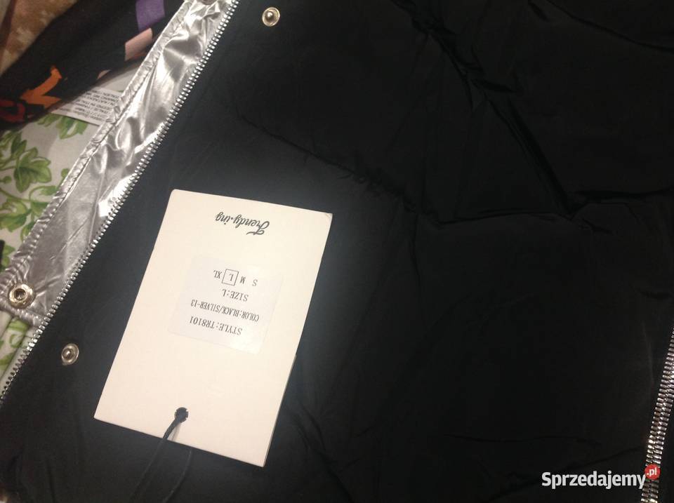 Kurtka Płaszcz Dwustronny Damski r L Srebrna Nowa Sól sprzedam