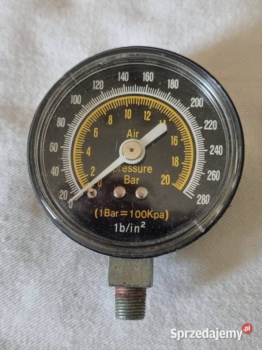 Plastikowy manometr radialny dolny PRL Warszawa