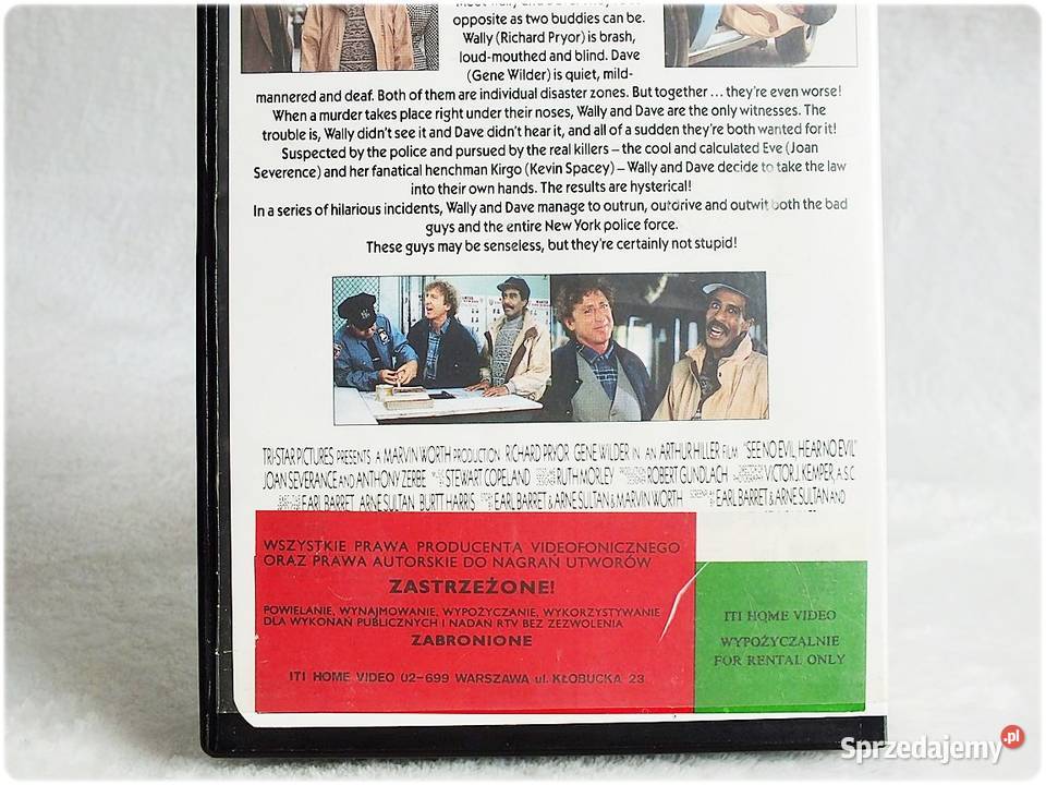 Kaseta VHS Nic nie widziałem nic nie słyszałem Żary