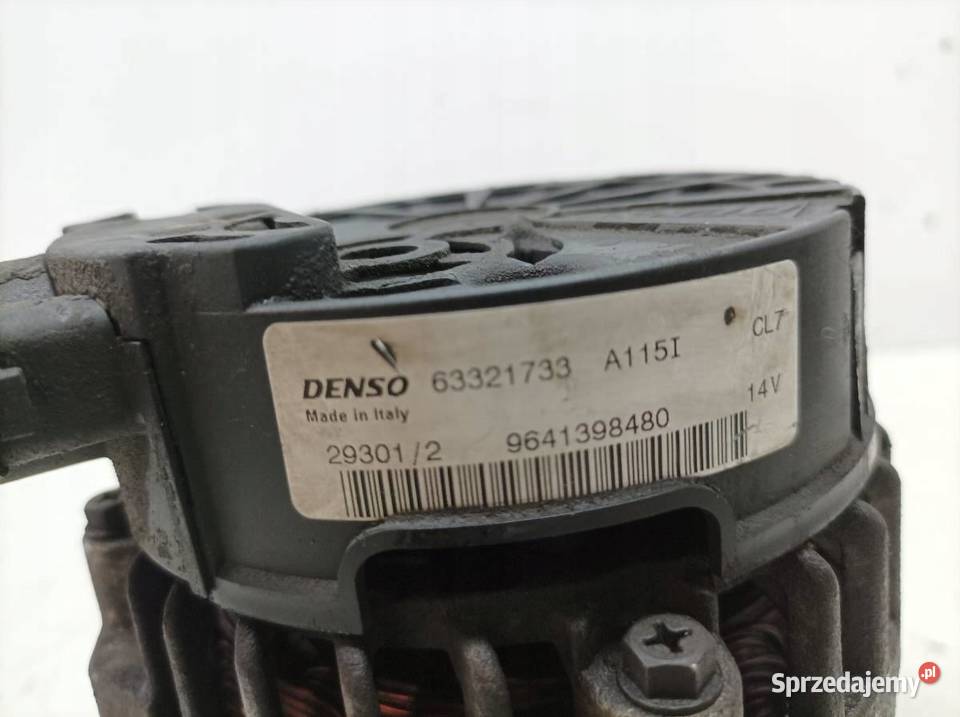 ALTERNATOR 9641398480 20 16V Peugeot 206 I Rok produkcji 2001