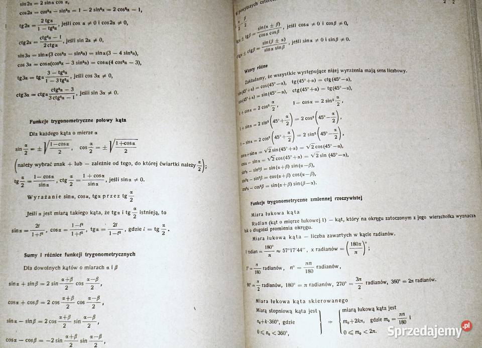 Tablice matematyczne fiz chem astronomiczne Chełm