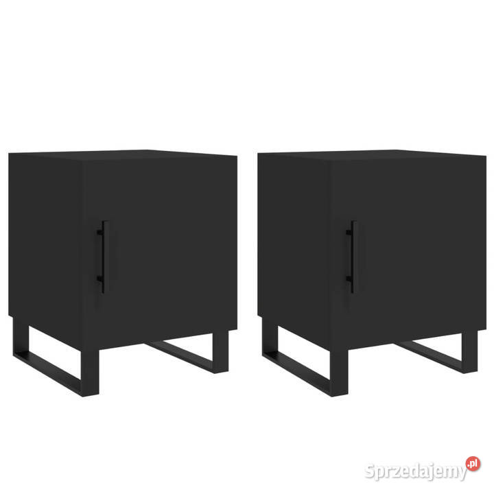 Szafki nocne 2 czarne 40x40x50 WM827615