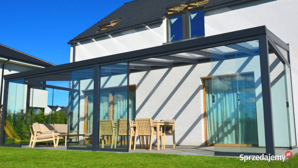 Ogróz zimowy zadaszenie tarasu ze szkła Dom i Ogród Toruń