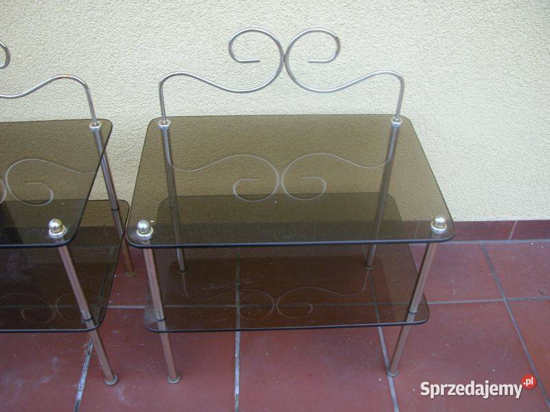 szafki nocne ze szkłem