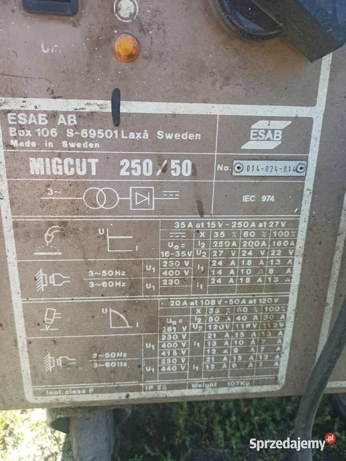 Migomat z plazmą Esab Power Migcut 25050 Ecf Chełm