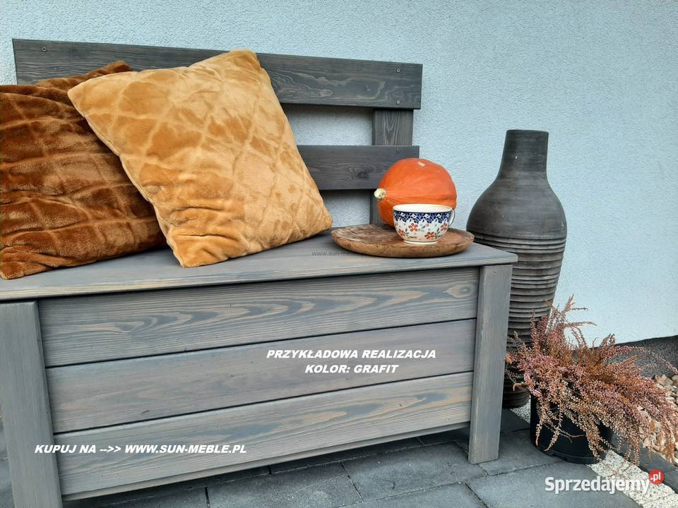 Ławka z Pojemnikiem drewniana 89x48x49 KOLOR drewno Ławy i ławki Kielce sprzedam