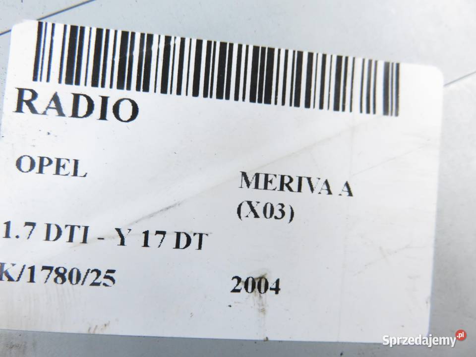 RADIO OPEL MERIVA A X03 24469305