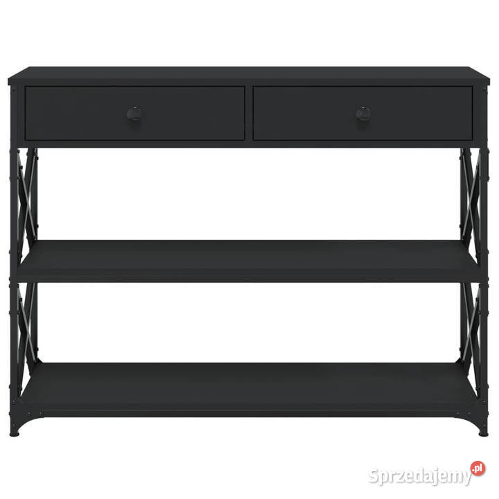 Stolik konsolowy czarny 100x28x75 materiał Warszawa