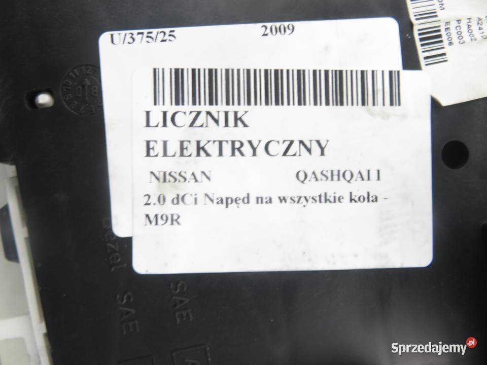 LICZNIK NISSAN QASHQAI I 20 dCi JD73C sprzedam