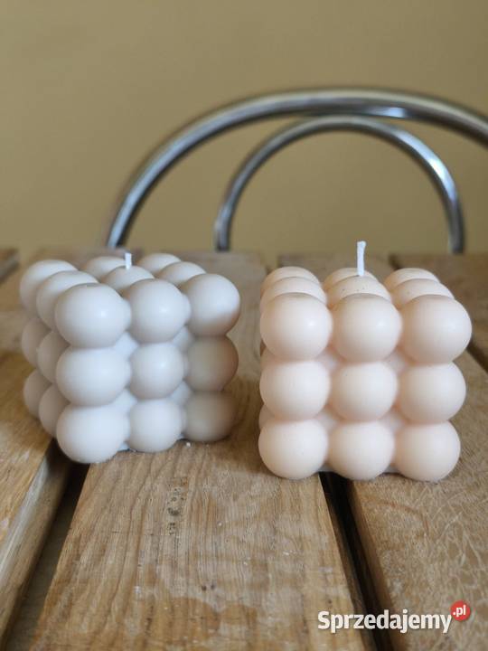 Świeczka sojowa Bubble Cube Wyposażenie wnętrz Łańcut