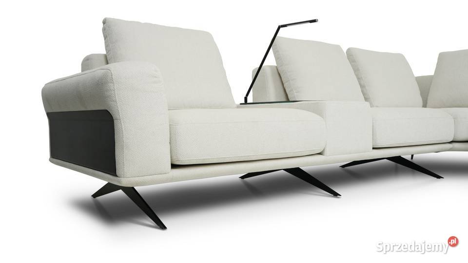 Narożnik Sines z barkiem w tkaninie NURIEL 56 359cm Narożniki Woźniki