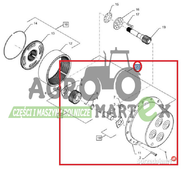 302174A1 87776102 KOŁO ZĘBATE CNH Wichrów
