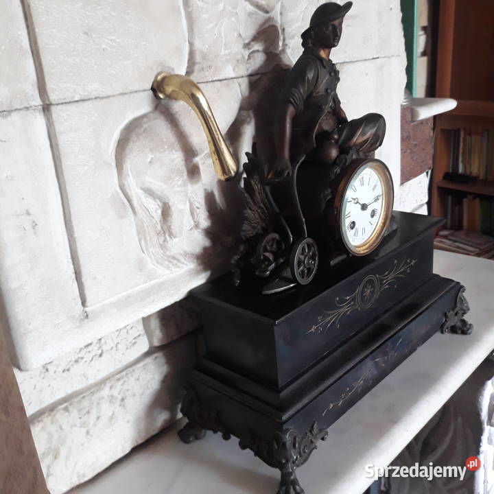 Sprawny kamiennyfiguralny zegar z Francji te Wrocław