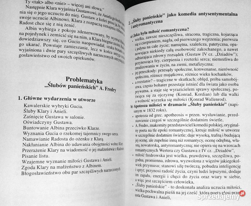 Romantyzm Streszczenia problematyka lektur szkół lubelskie Chełm