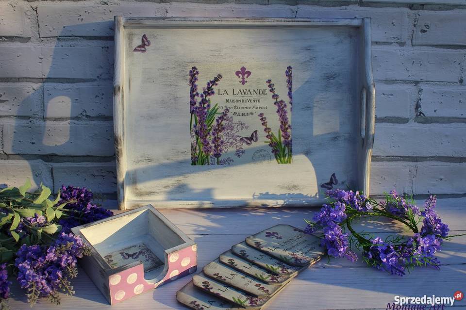 TACA LAWENDA SHABBY CHIC PROWANSJA Dom i Ogród Minkowice Oławskie