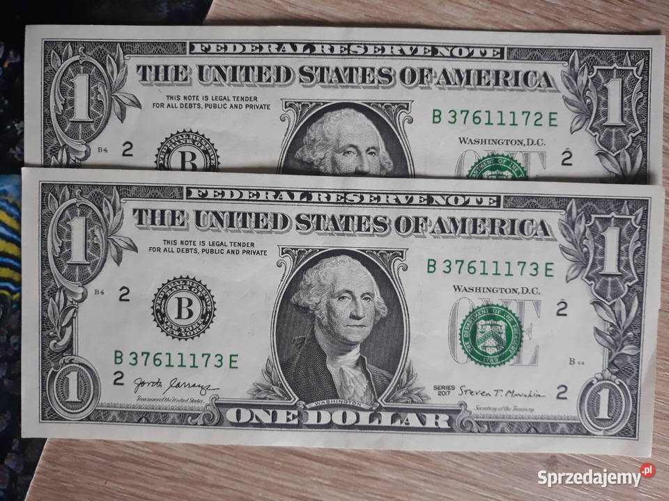 2 x 1 Dolar G Washington 2017 r mennicze kolejne Konin