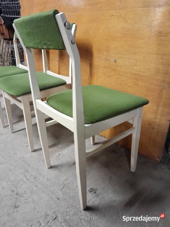 Stare krzesło plszyna krzesła PRL 3 sztuki retro