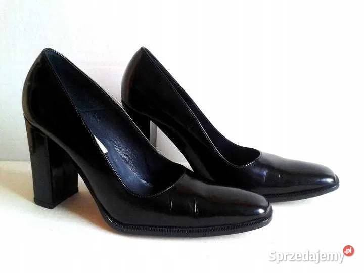 5502 BLACKHEART włoskie eleganckie czarne skóra Kędzierzyn-Koźle