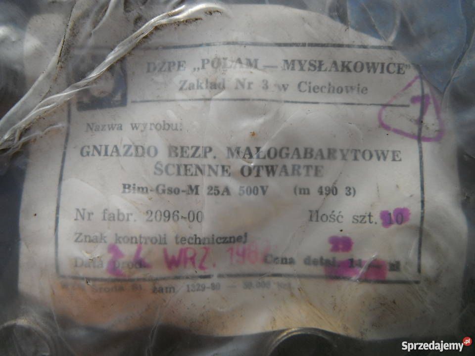 Gniazdo bezpiecznika ceramiczne m490 25A 500V Chlewiska