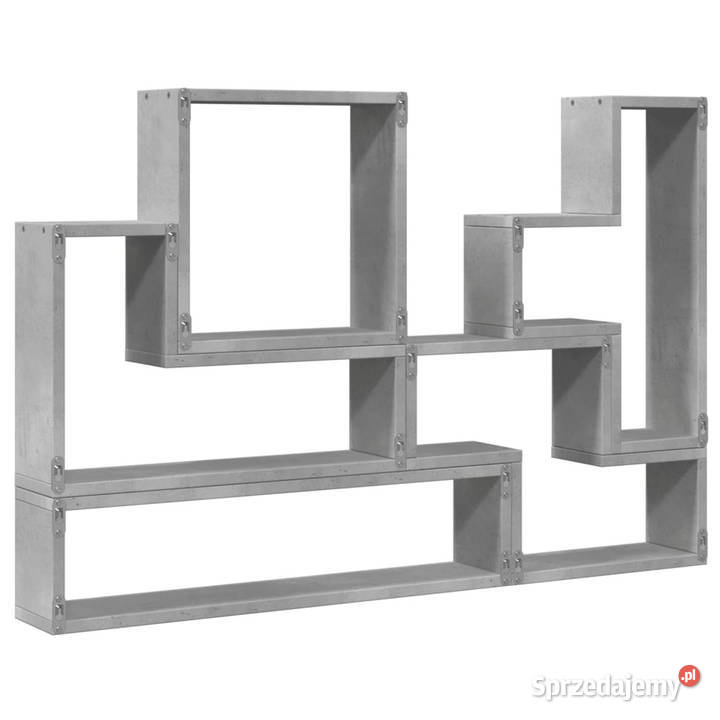 Półka ścienna szarość betonu 96x12x64 WM840803 mazowieckie Warszawa