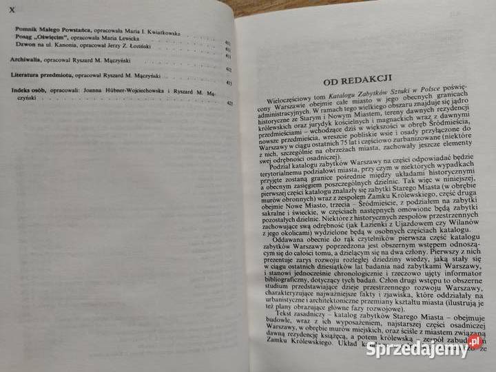 Katalog Zabytków Sztuki miasto Warszawa J ISBN 8322103751 Kraków