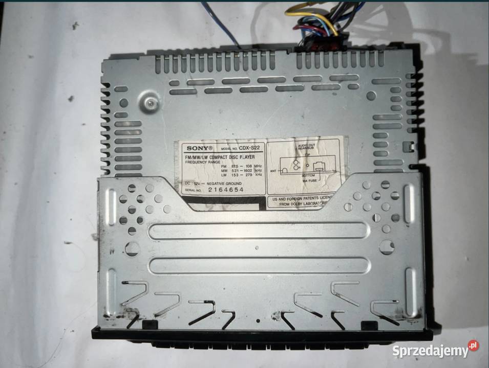 Radio CD Radioodtwarzacz Sony CDXS22 wielkopolskie Ostrzeszów