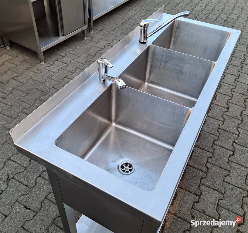 ZLEW GASTRO 3 KOMOROWY Z PÓŁKĄ 1305085 M1917N wielkopolskie Nowe Skalmierzyce