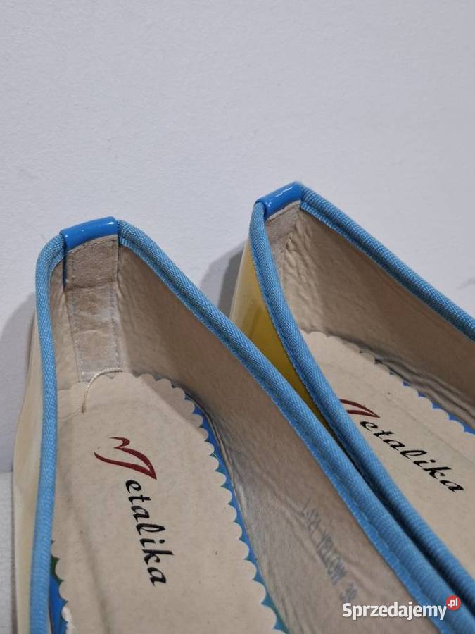 Baleriny 39 Metalika baletki buty damskie