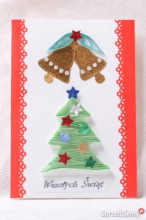 Kartki świąteczne ręcznie robione metodą