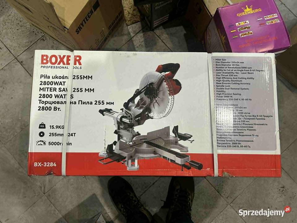 Piła ukośna z laserem i posuwem BOXER BX3284 Kraków
