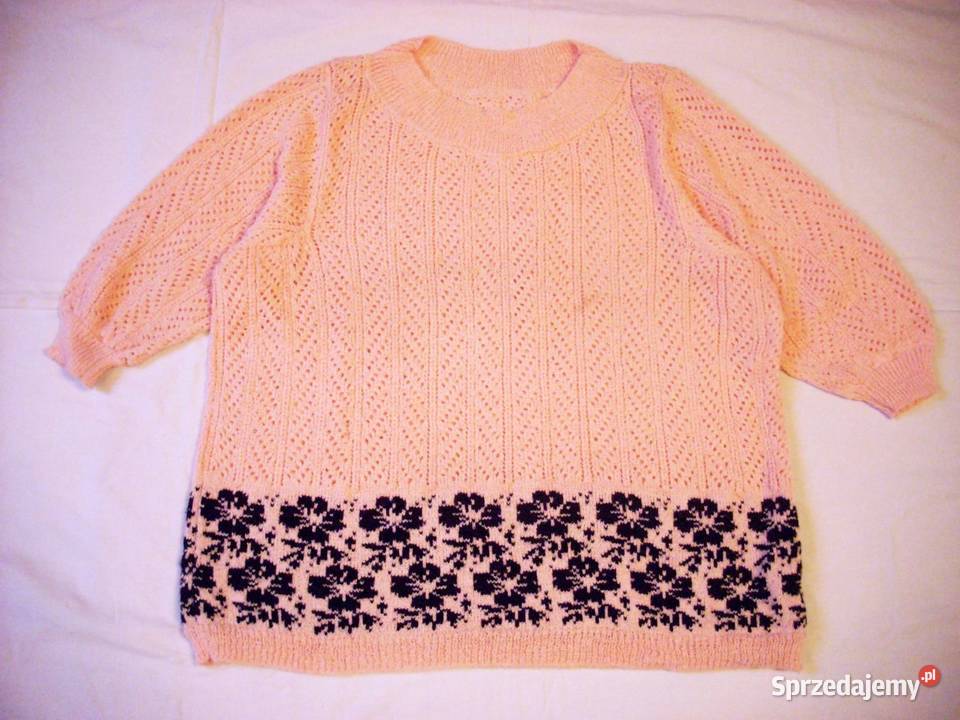 Pastelowy Sweter Włóczkowy Wzór 44 46 Nowy Sącz sprzedam
