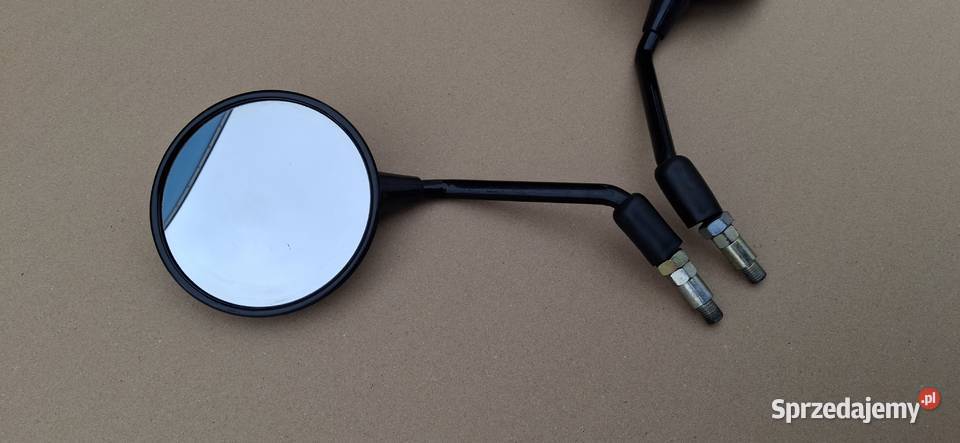 LUSTERKA SKUTER MOTOCYKL MOTOROWER OKRĄGŁE FAR Lusterka Bieleń