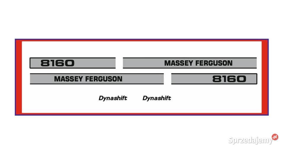 Naklejki Massey Ferguson 8160 Ciągnik Traktor Opole