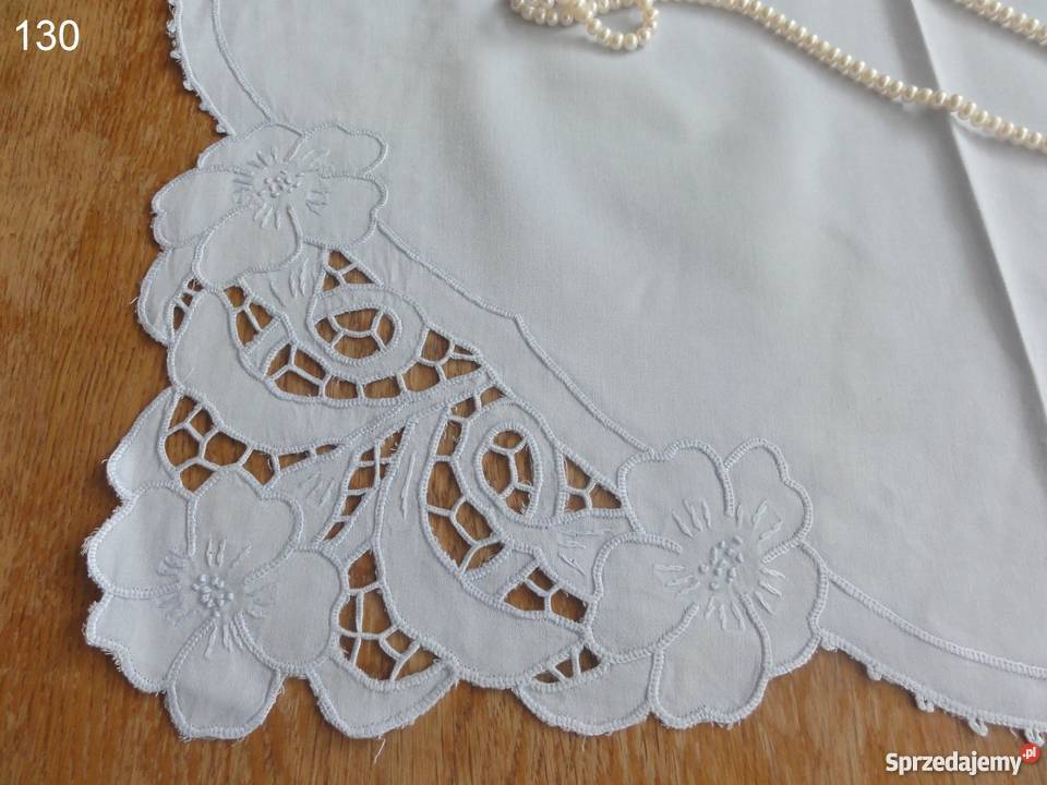 Serwetki bieżniki kolorowe niebieskie wyszywane lubelskie Lublin sprzedam