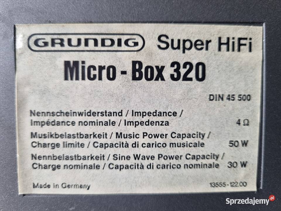 GRUNDIG MicroBOX 320 Super HIFI świetny stan Solnica sprzedam