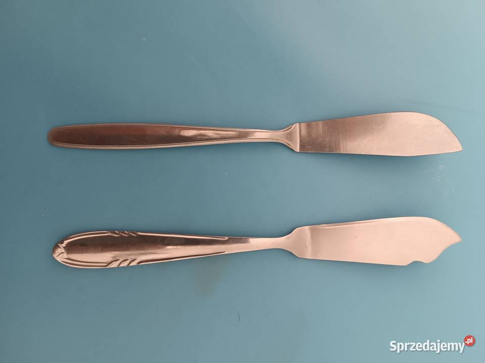 Dwa nożyki do masła różne metalowe 1Hefra Sztućce Bydgoszcz