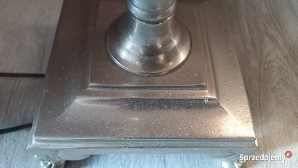 Lampa podłogowa Srebrna Nocna Gabinetowa