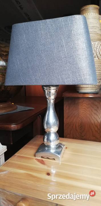 Lampka srebrna glamour nocna stołowa na biurko Garwolin