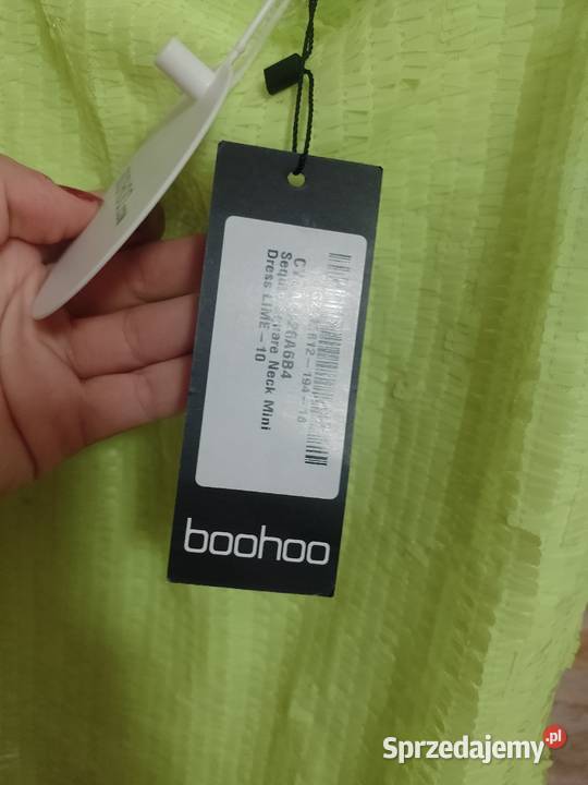 3638 SM Boohoo Bogato zdobiona sukienka cekinowa Ołówkowa  Spódnice i sukienki małopolskie Kraków