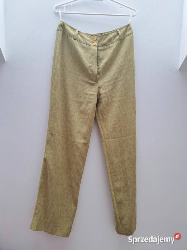 Lniane spodnie Safari Woman rozmiar 38 naturalna Trąbki Wielkie