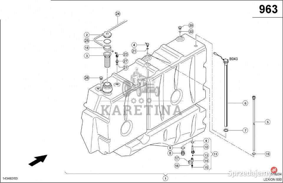 Claas Lexion 600 ZBIORNIK ZAPASU 0000165963