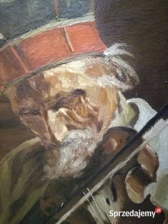 STARY OBRAZ OLEJ SKRZYPEK BRONOWICKI Malarstwo
